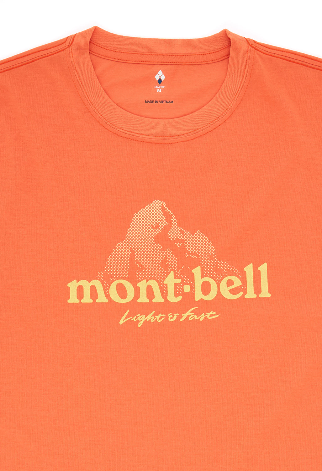 Montbell Men's Wickron Dot Logo T-Shirt - Orange