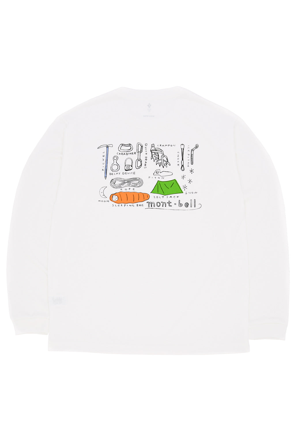 Montbell Men's Wickron Mountain Gear Long Sleeve T-Shirt - White
