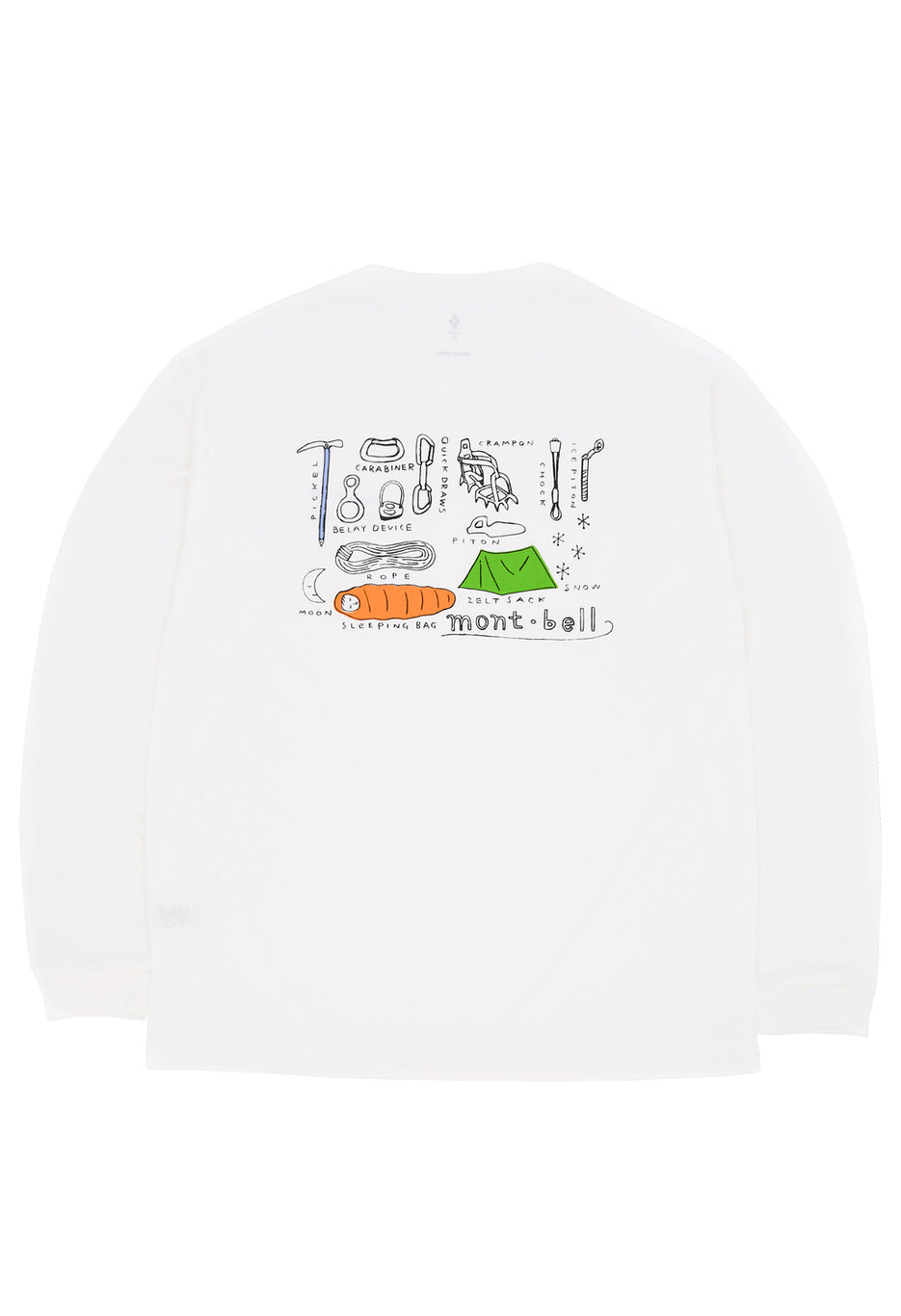 Montbell Men's Wickron Mountain Gear Long Sleeve T-Shirt - White