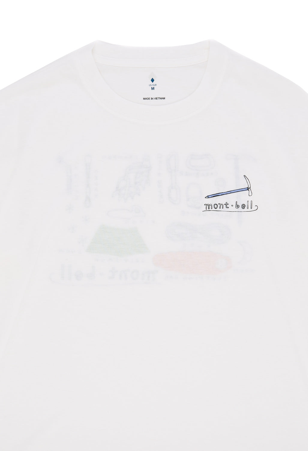 Montbell Men's Wickron Mountain Gear Long Sleeve T-Shirt - White