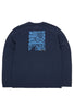 Montbell Men's Pear Skin Cotton Long Sleeve Road To The Mountains T-Shirt - Navy