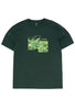 Montbell Men's Pear Skin Cotton Mountain Range T-Shirt - Dark Green