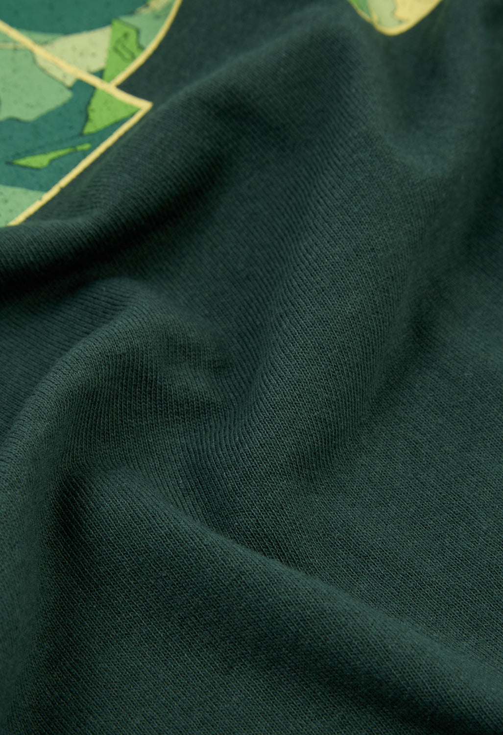 Montbell Men's Pear Skin Cotton Mountain Range T-Shirt - Dark Green