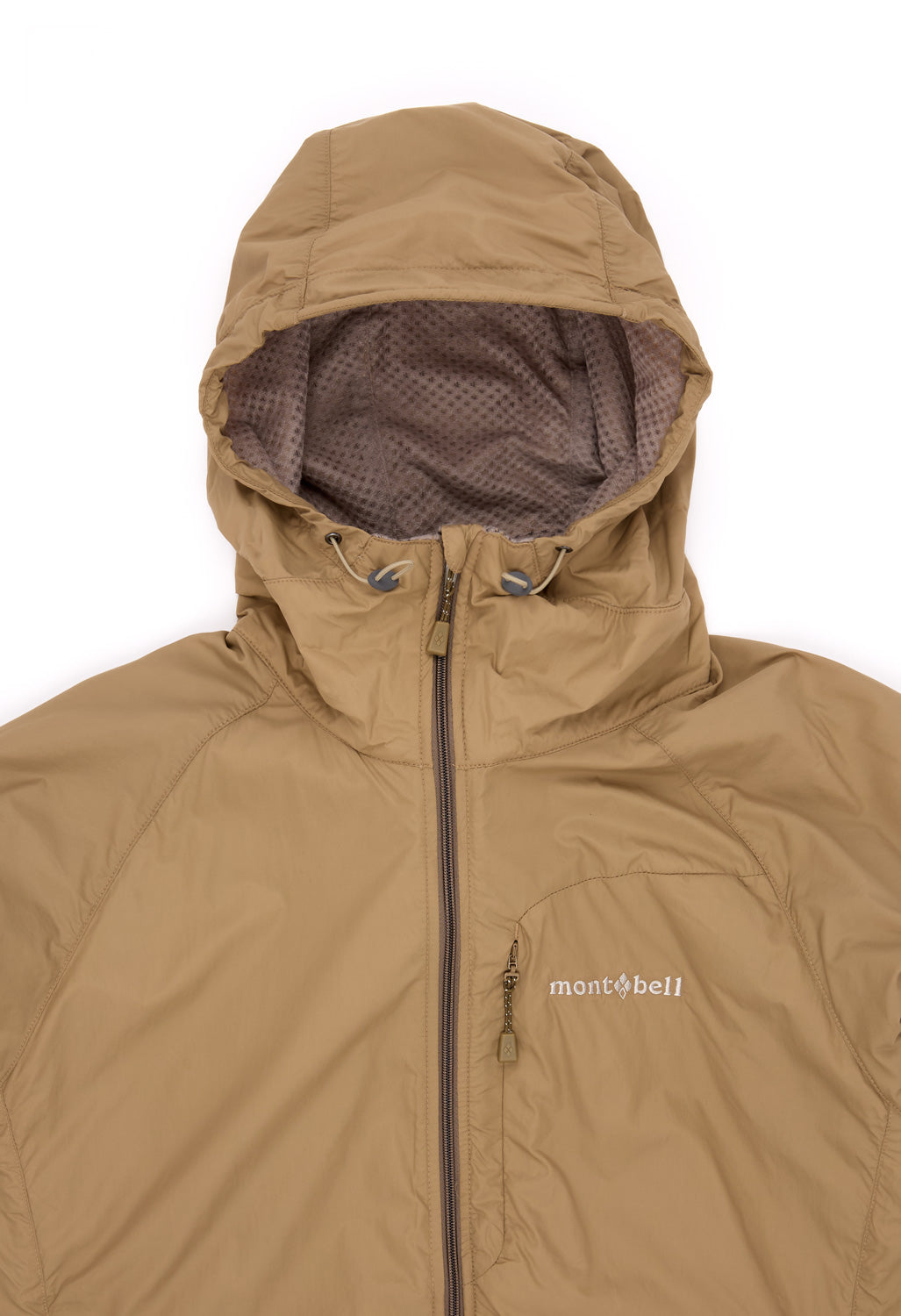 Montbell Men's Light Shell Hooded Jacket - Tan