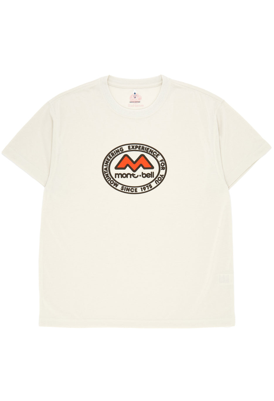 Montbell 50th Anniversary Men's Wickron Classic M Mark Short Sleeve T-Shirt - Ivory