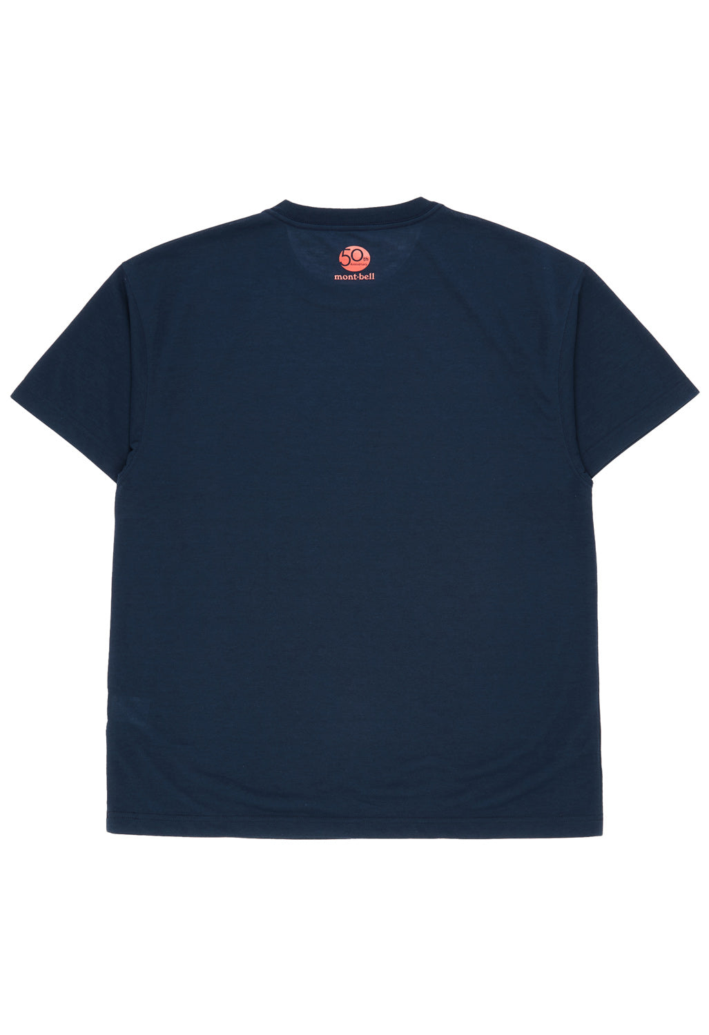 Montbell 50th Anniversary Men's Wickron Classic Montbell Logo Short Sleeve T-Shirt - Navy