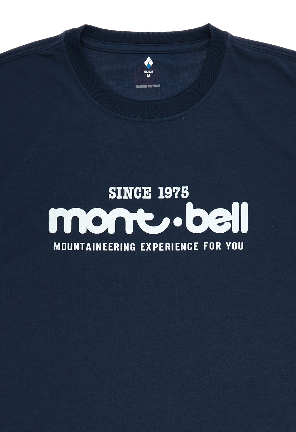 Montbell 50th Anniversary Men's Wickron Classic Montbell Logo Short Sleeve T-Shirt - Navy