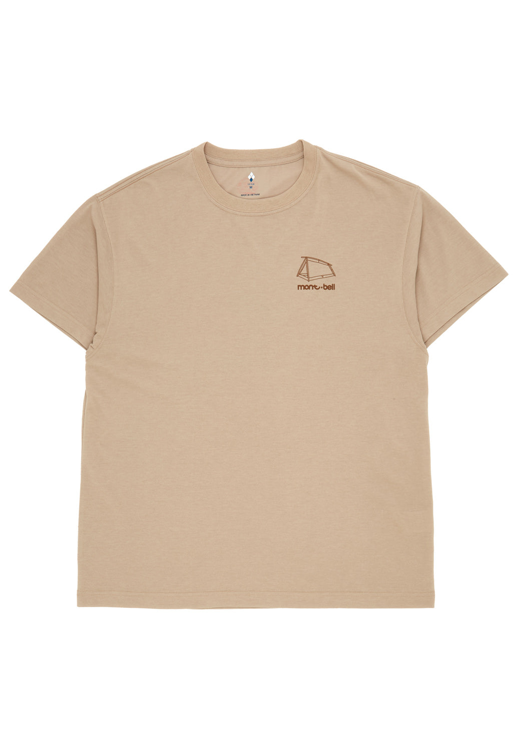 Montbell 50th Anniversary Men's Wickron Moonlight Tent Short Sleeve T-Shirt - Tan