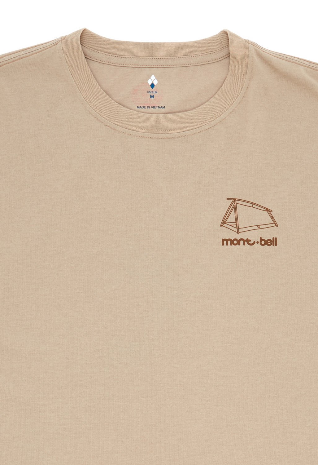 Montbell 50th Anniversary Men's Wickron Moonlight Tent Short Sleeve T-Shirt - Tan