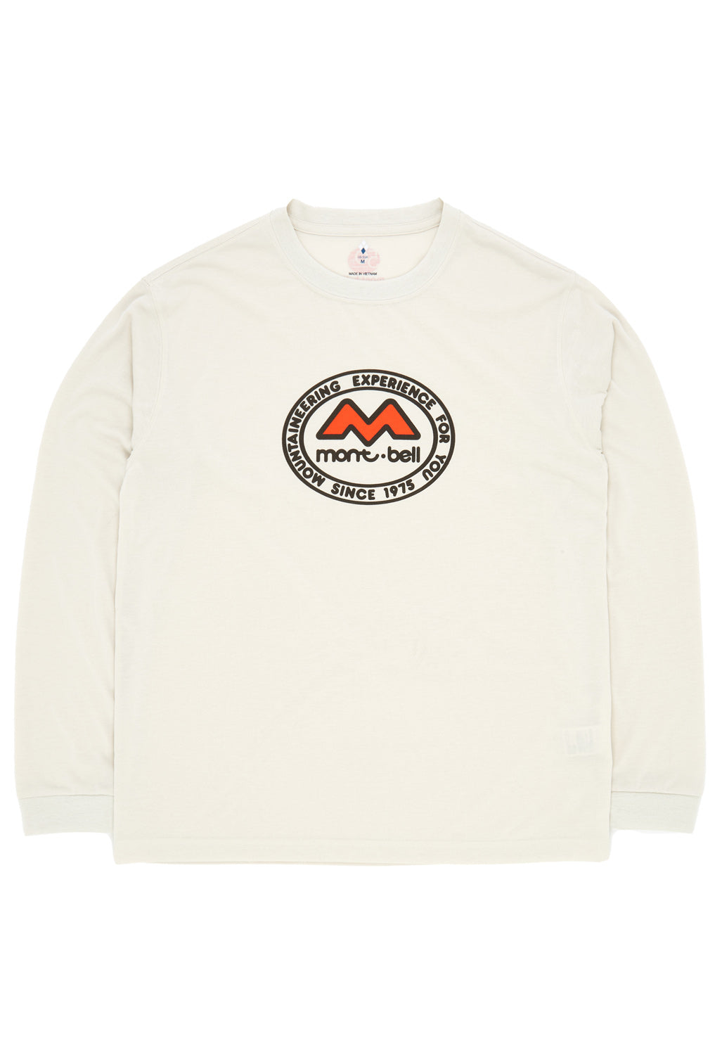 Montbell 50th Anniversary Men's Wickron Classic M Mark Long Sleeve T-Shirt - Ivory
