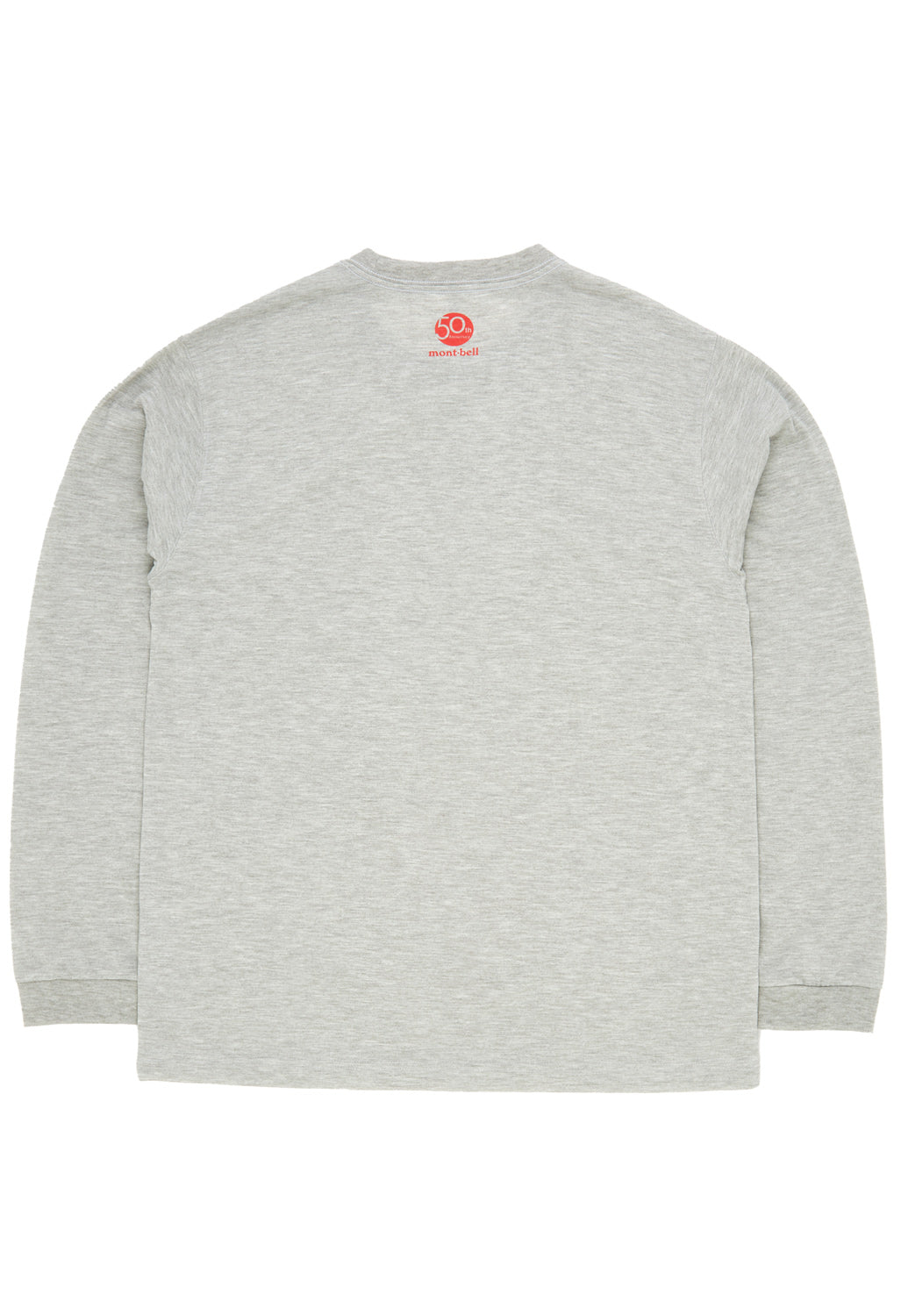Montbell 50th Anniversary Men's Wickron Classic Montbell Logo Long Sleeve T-Shirt - L.Gray