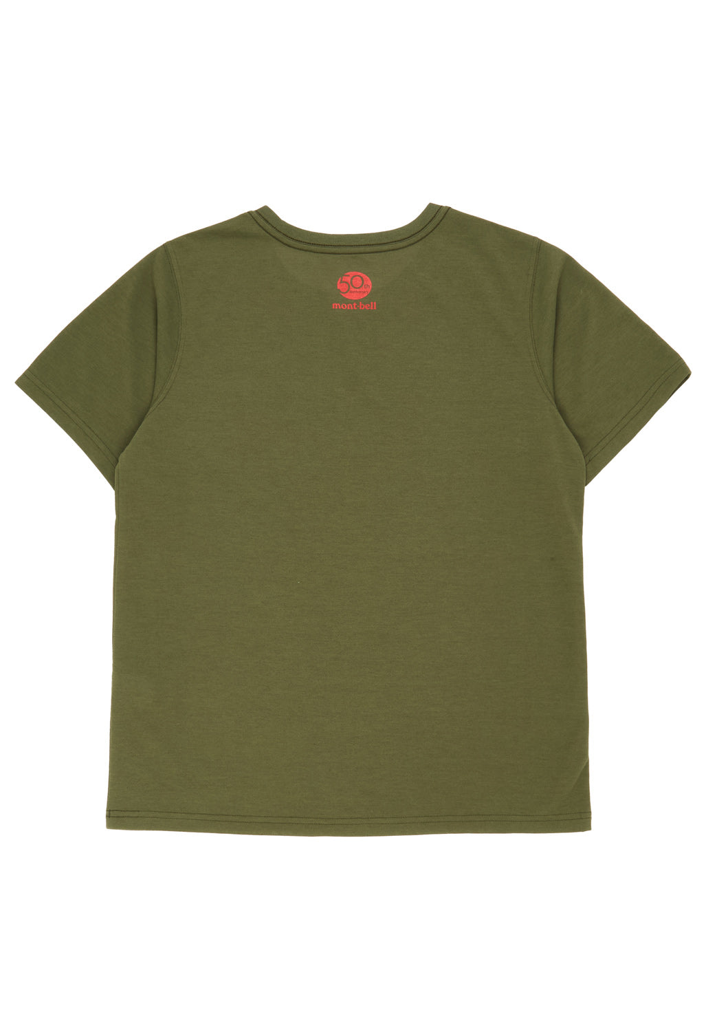Montbell 50th Anniversary Women's Wickron Classic Montbell Logo Short Sleeve T-Shirt - Khaki