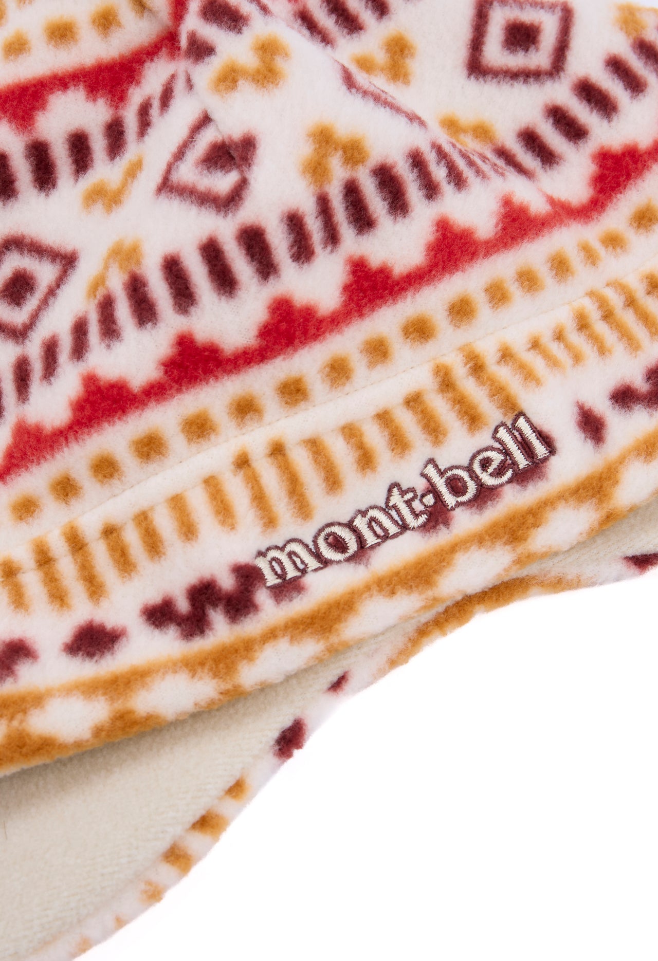 Montbell Climaplus 100 Print Ear Warmer Cap - Ivory Multi Print