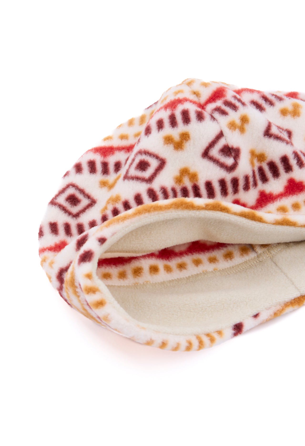 Montbell Climaplus 100 Print Ear Warmer Cap - Ivory Multi Print