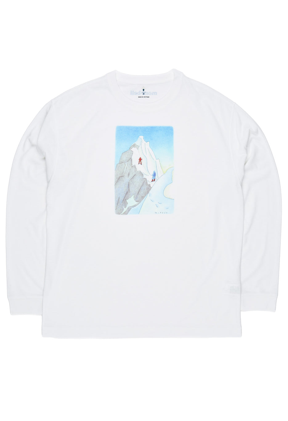 Montbell Men's Wickron Winter Mountaineering Long Sleeve T-Shirt - White