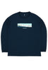 Montbell Men's Wickron White Mountain Range Long Sleeve T-Shirt - Navy