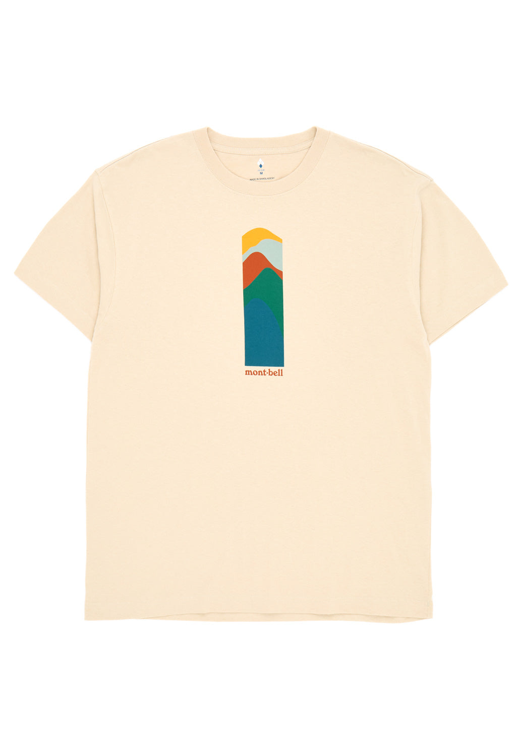 Montbell Men's Pear Skin Cotton Distant View T-Shirt - Ivory
