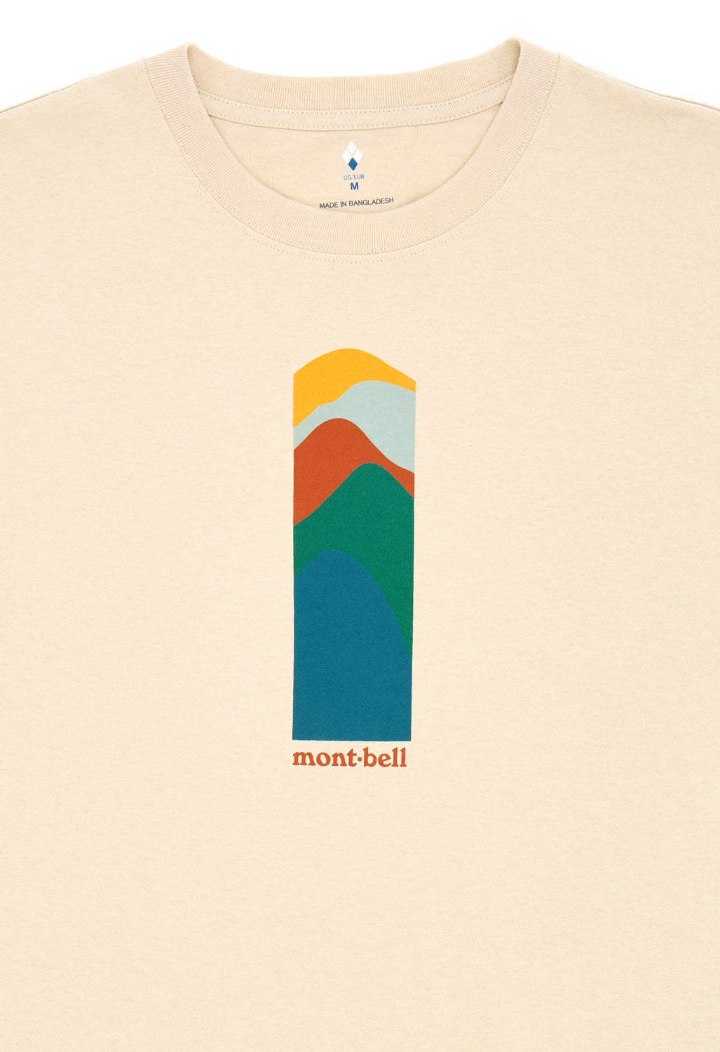 Montbell Men's Pear Skin Cotton Distant View T-Shirt - Ivory
