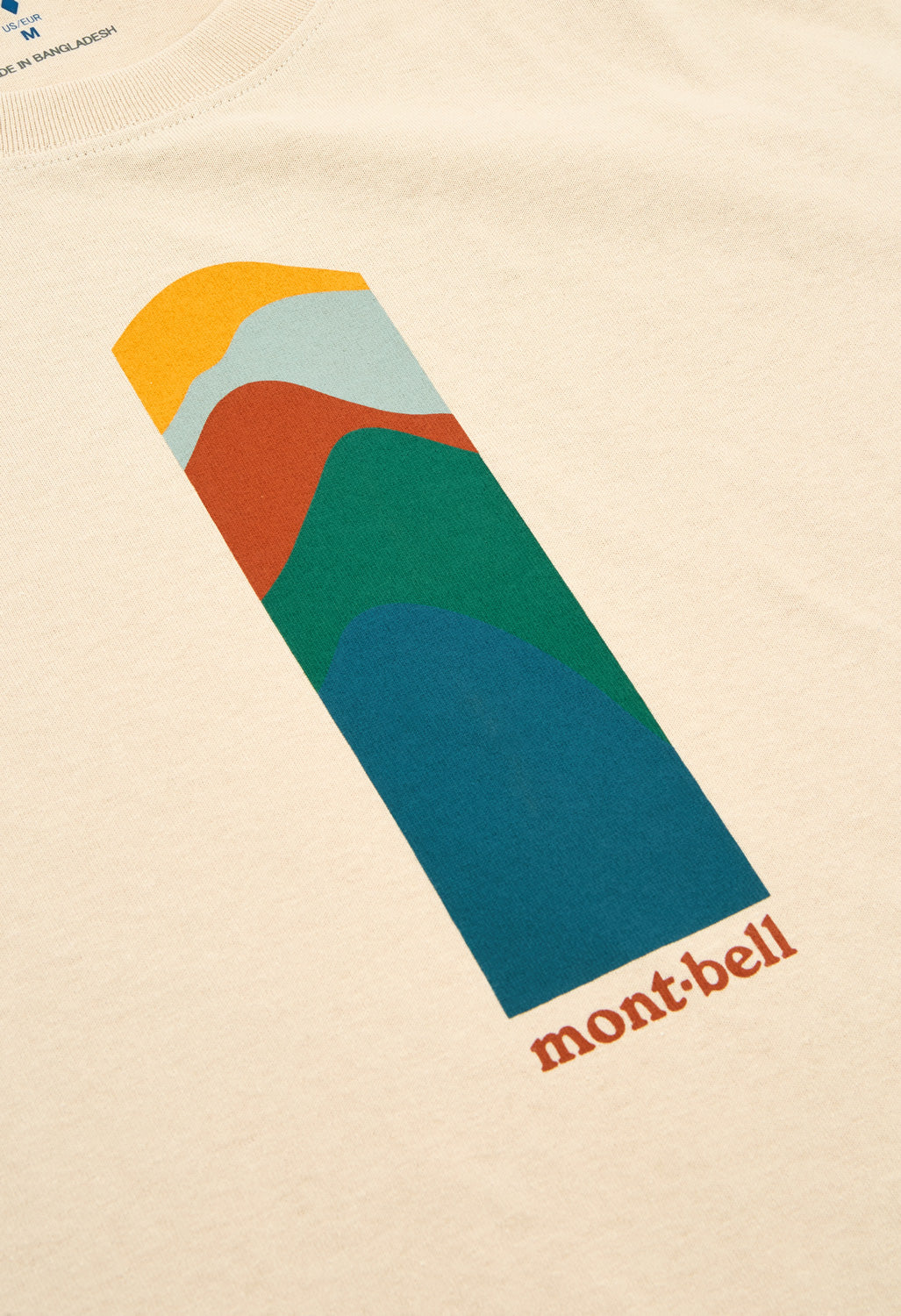 Montbell Men's Pear Skin Cotton Distant View T-Shirt - Ivory