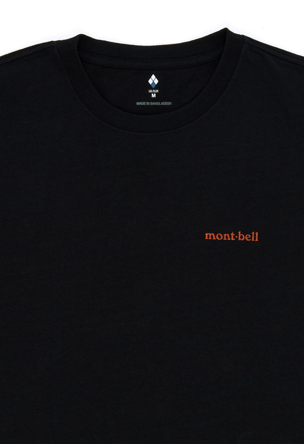 Montbell Men's Pear Skin Cotton Standing on the Lake T-Shirt - Black