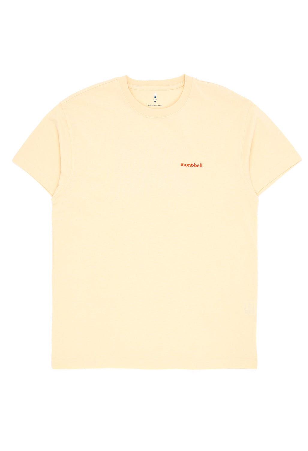 Montbell Men's Pear Skin Cotton Standing on the Lake T-Shirt - Ivory