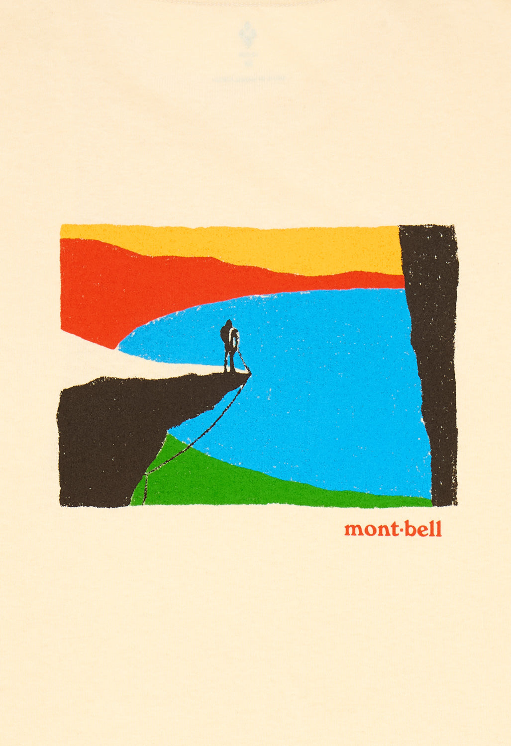 Montbell Men's Pear Skin Cotton Standing on the Lake T-Shirt - Ivory