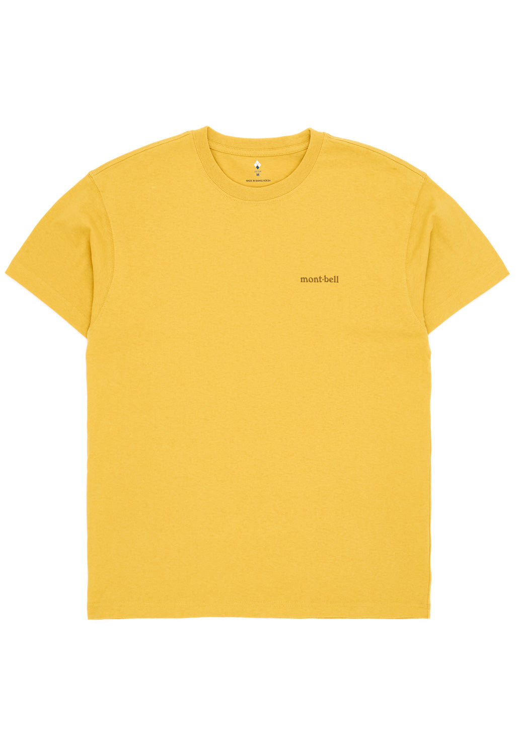 Montbell Men's Pear Skin Cotton Hyakkimaru T-Shirt - Yellow