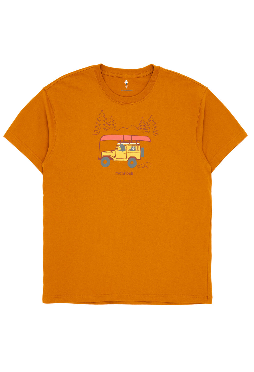Montbell Men's Pear Skin Cotton Departure T-Shirt - Orange