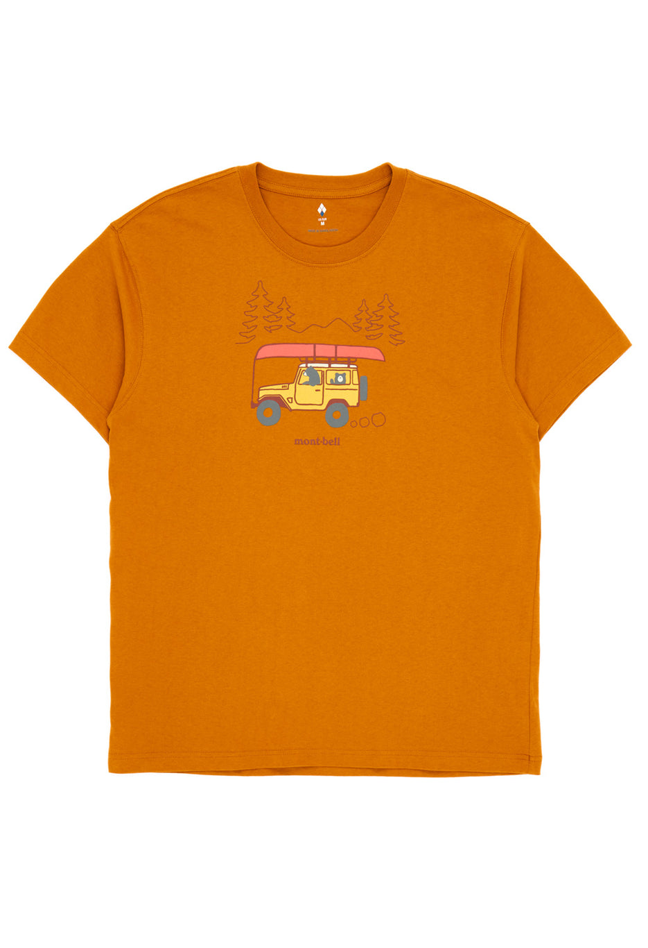Montbell Men's Pear Skin Cotton Departure T-Shirt - Orange