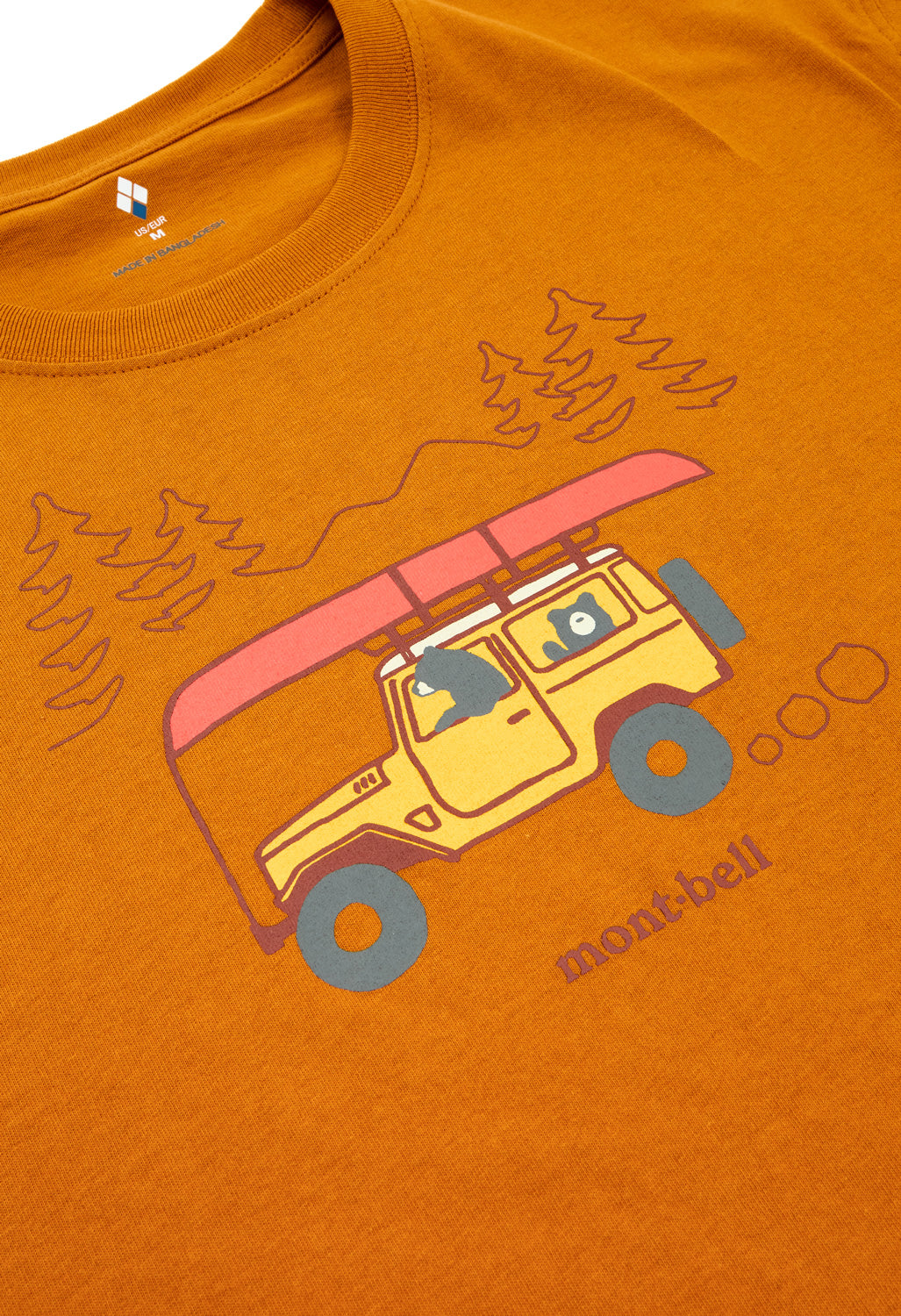 Montbell Men's Pear Skin Cotton Departure T-Shirt - Orange