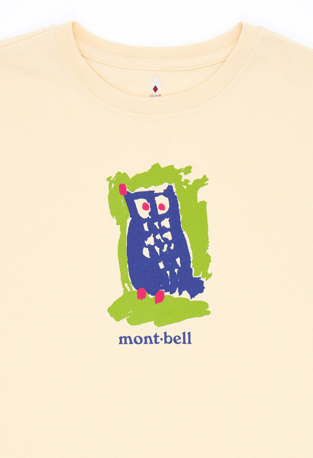 Montbell Women's Pear Skin Cotton Owl T-Shirt - Ivory