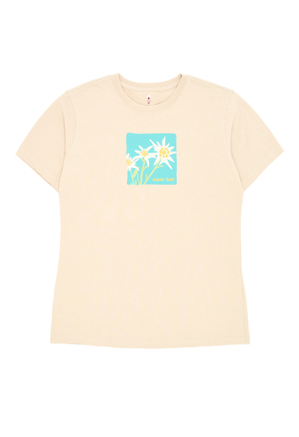Montbell Women's Pear Skin Cotton Edelweiss T-Shirt - Ivory