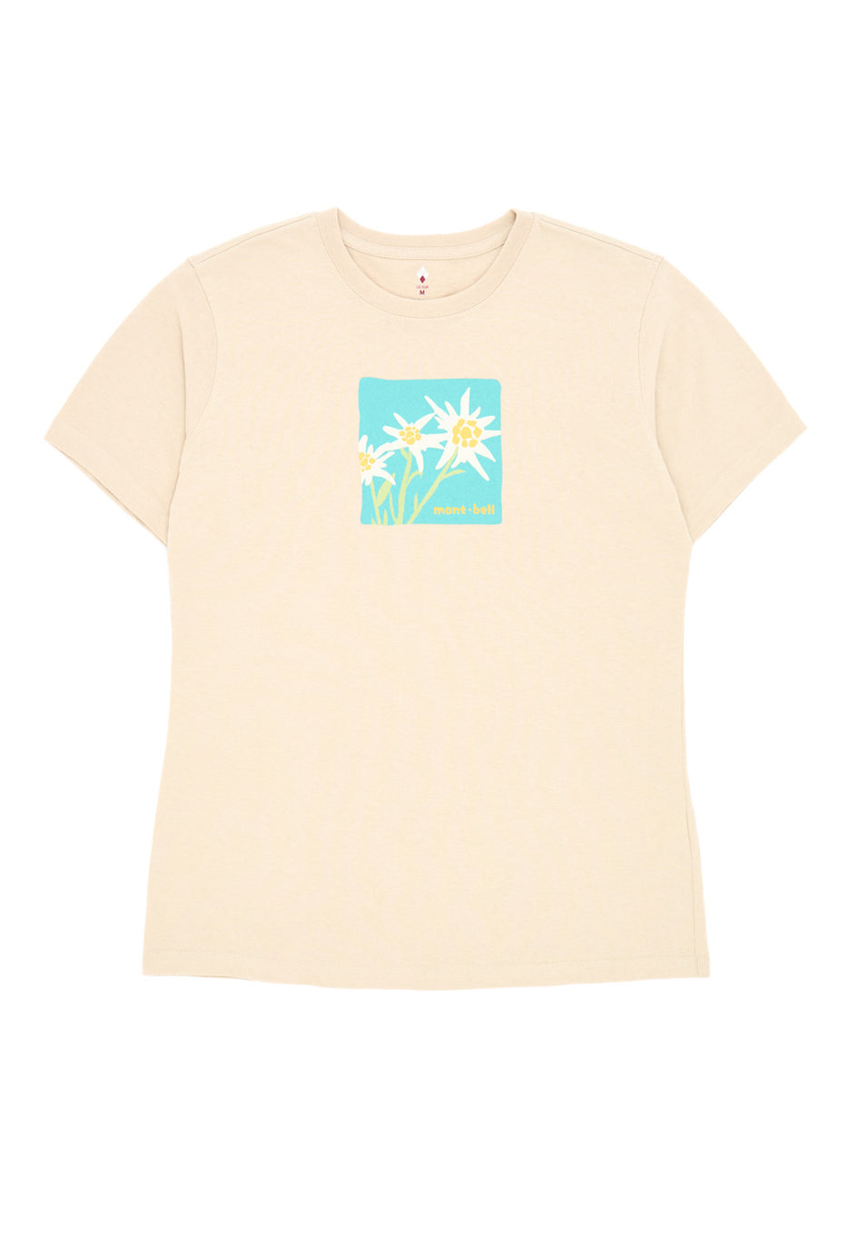 Montbell Women's Pear Skin Cotton Edelweiss T-Shirt - Ivory