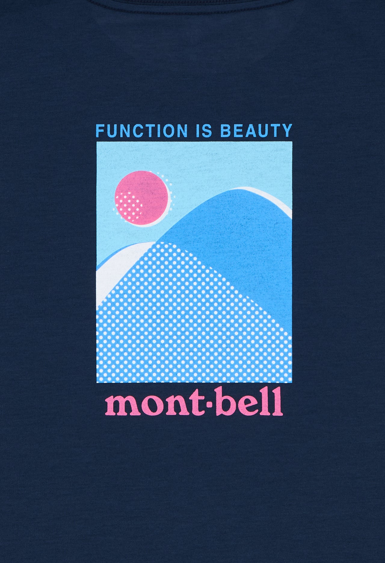 Montbell Women's Wickron Mountains and Sun T-Shirt - Navy