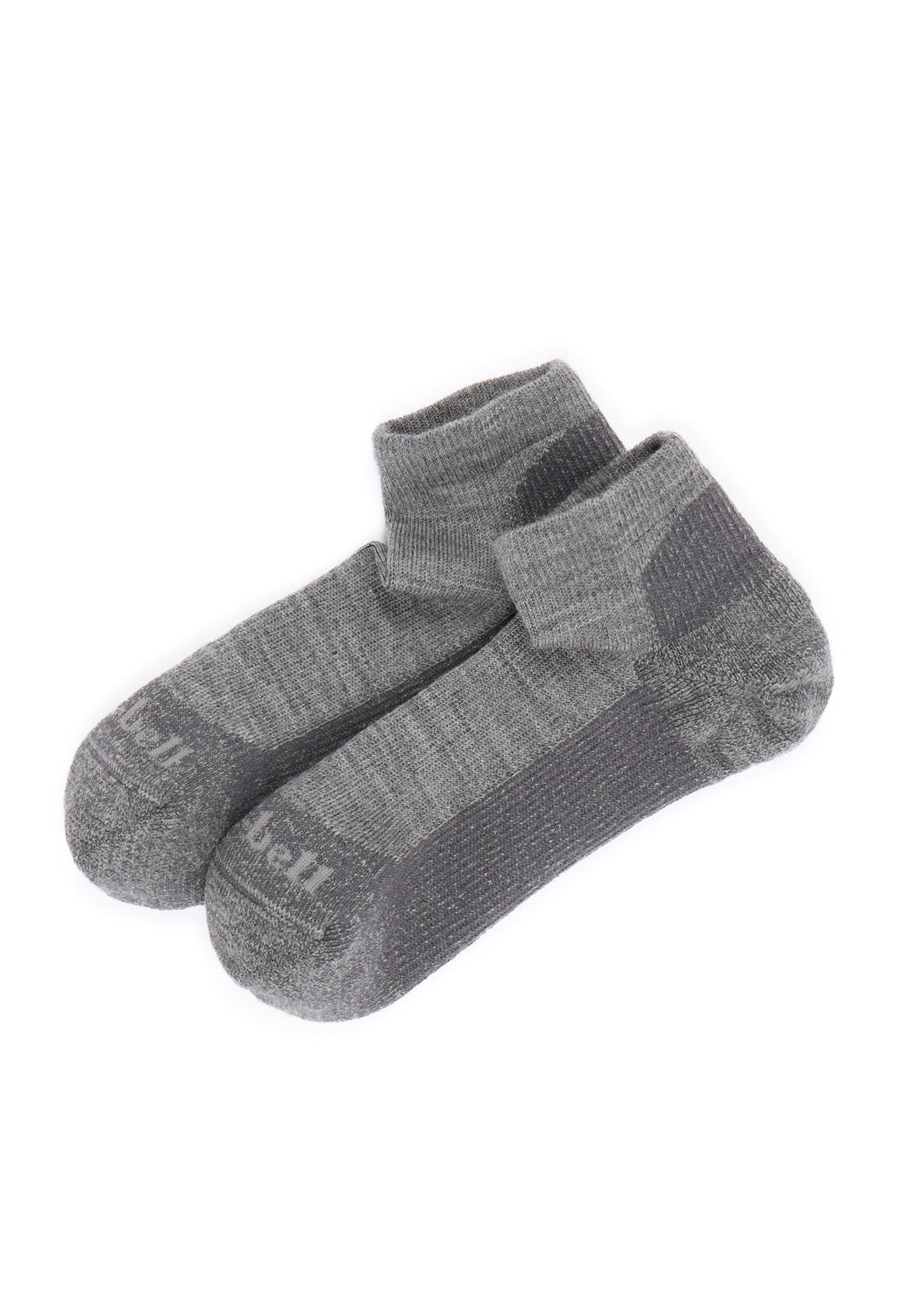 Montbell Men's Merino Wool Walking Short Socks - Heather Grey