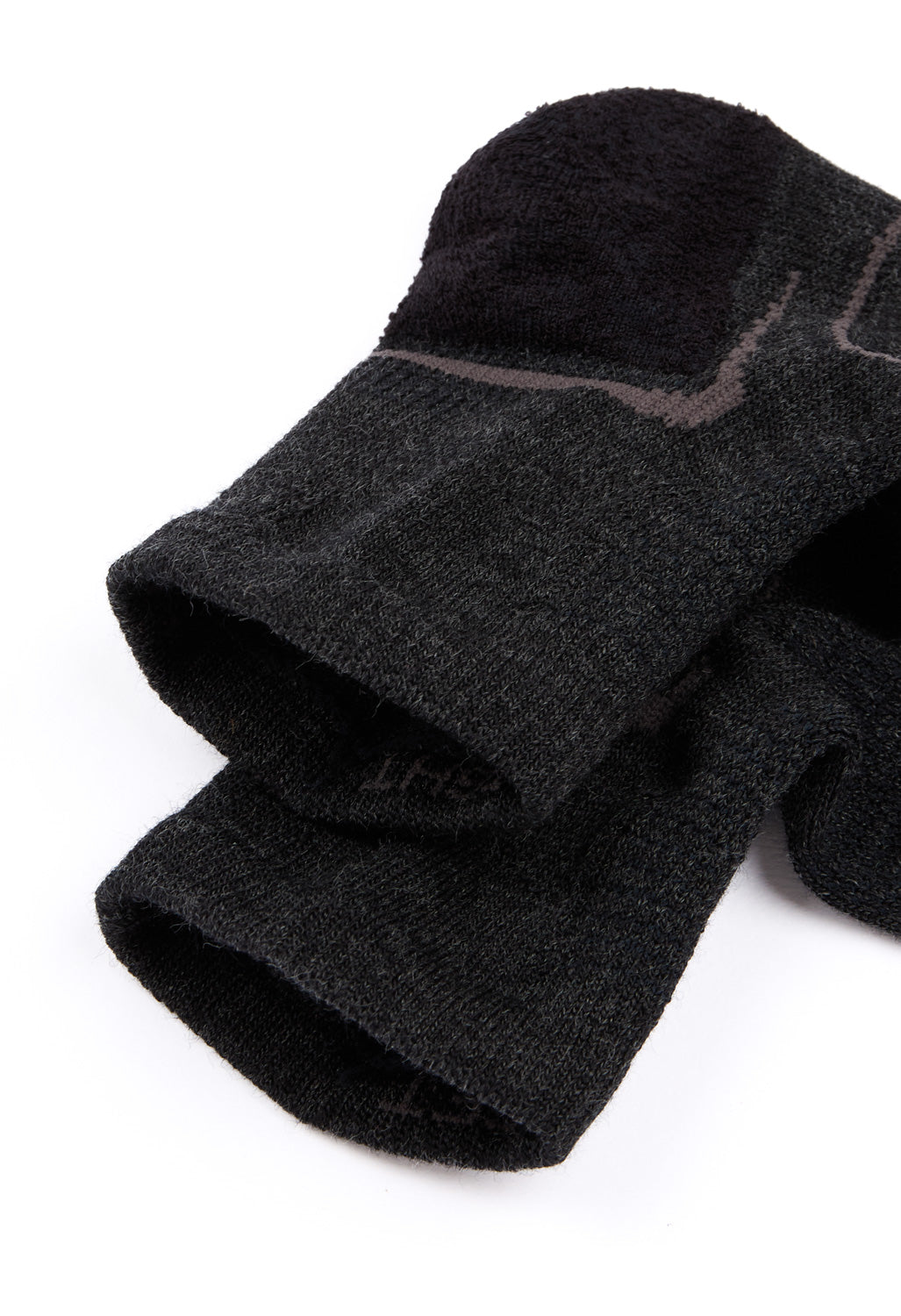 Montbell Merino Wool Supportec Travel Short Socks - Dark Charcoal