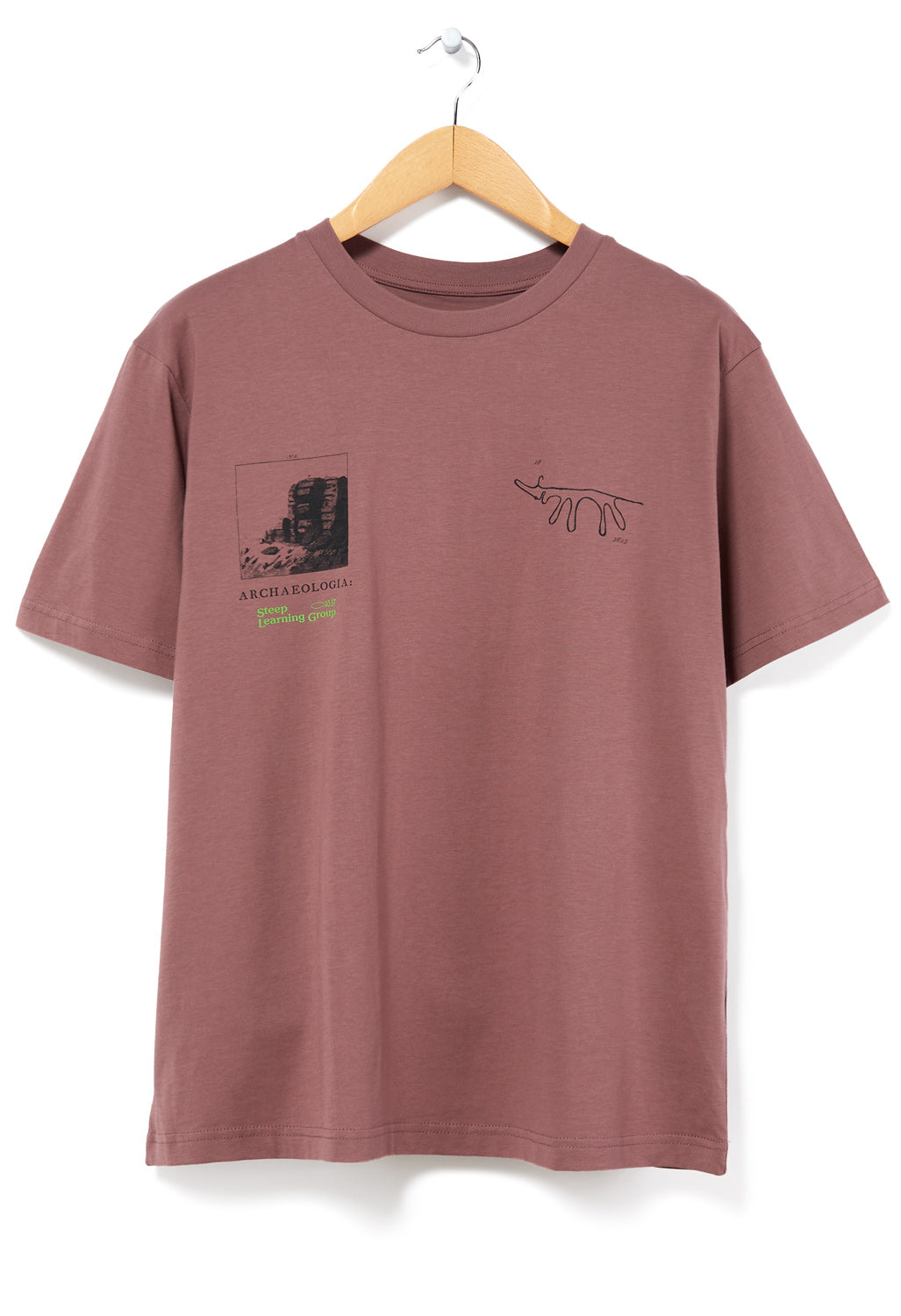 Steep Learning Group Robin Hood Stride Tee - Natural Wine Stain