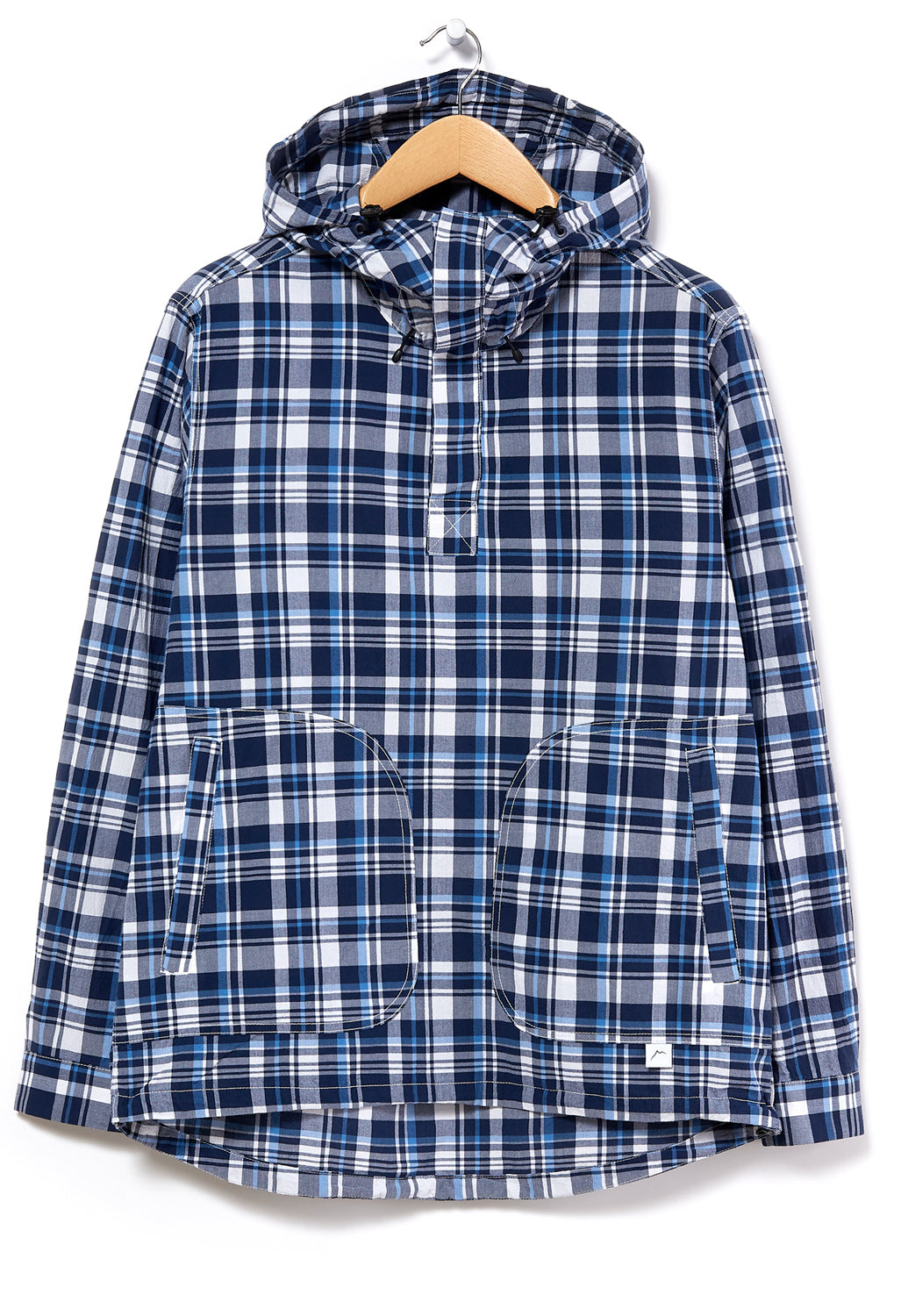 CAYL Men's Light Cotton Pullover Hoodie - Blue Check – Outsiders Store UK