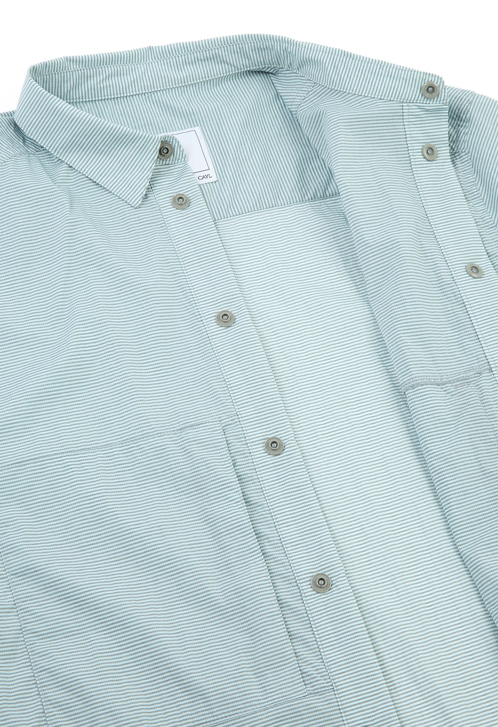 CAYL Men's Check 2 Pocket Short Sleeve Shirt - Light Grey