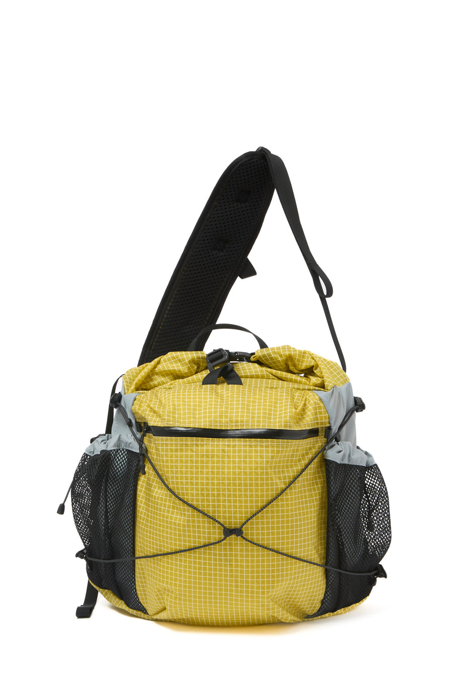 CAYL Rolltop Cross Body Bag - Grid Yellow Green