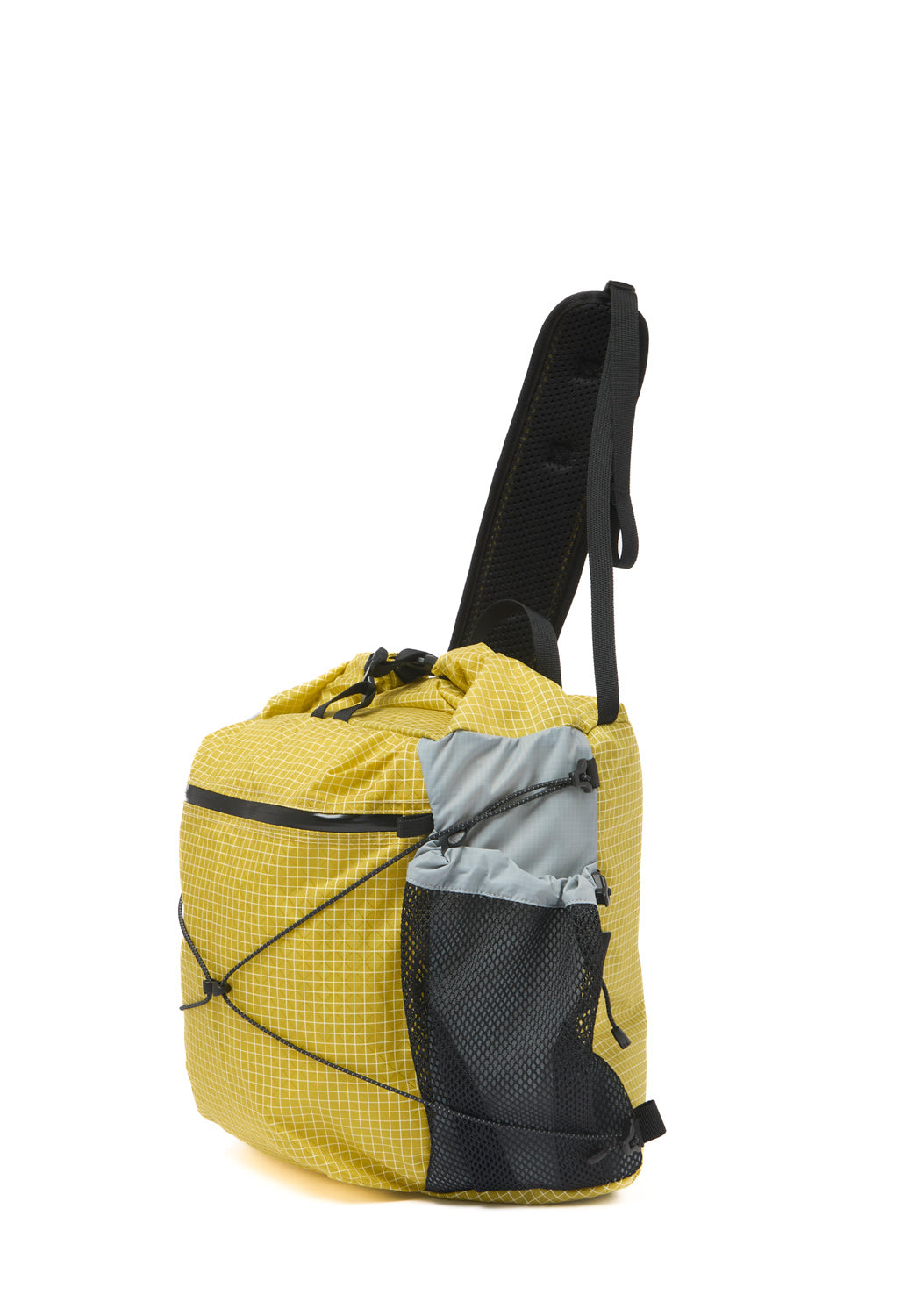 CAYL Rolltop Cross Body Bag - Grid Yellow Green