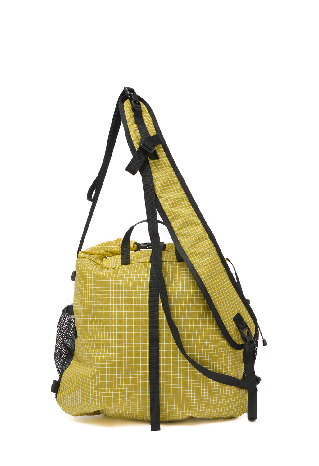 CAYL Rolltop Cross Body Bag - Grid Yellow Green