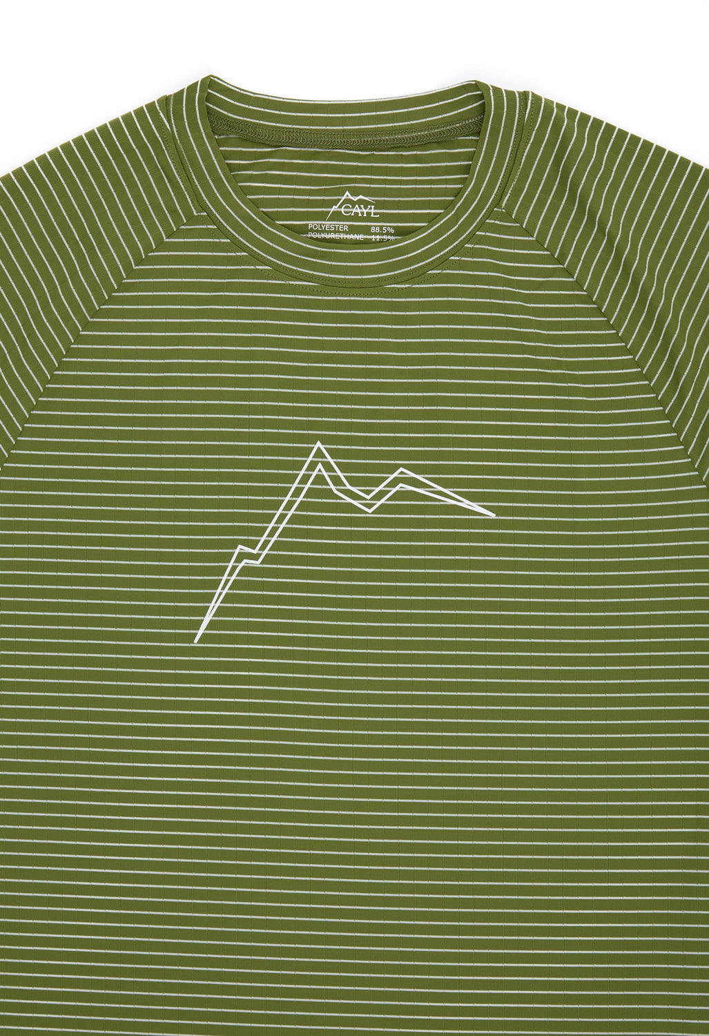 CAYL Men's Stripe B.L. Short Sleeve T-Shirt - Green