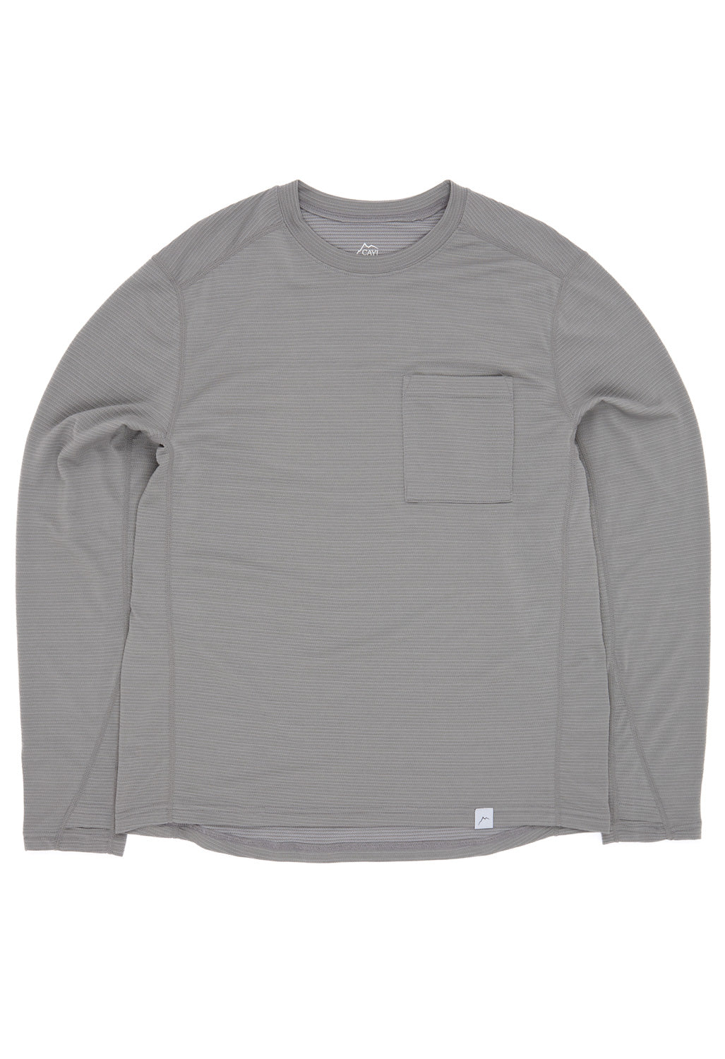 CAYL Men's Wool Stripe Pocket Long Sleeve T-Shirt - Grey