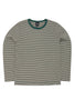 Finisterre Women's Eldon Stripe Long Sleeve Tee - Acorn Brown/Harbour Teal/Ecru