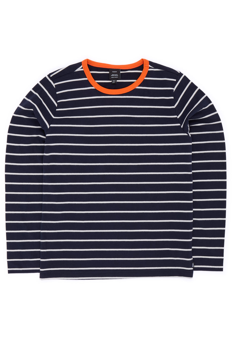 Finisterre Women's Eldon Long Sleeve Tee - Navy / Ecru / Flame