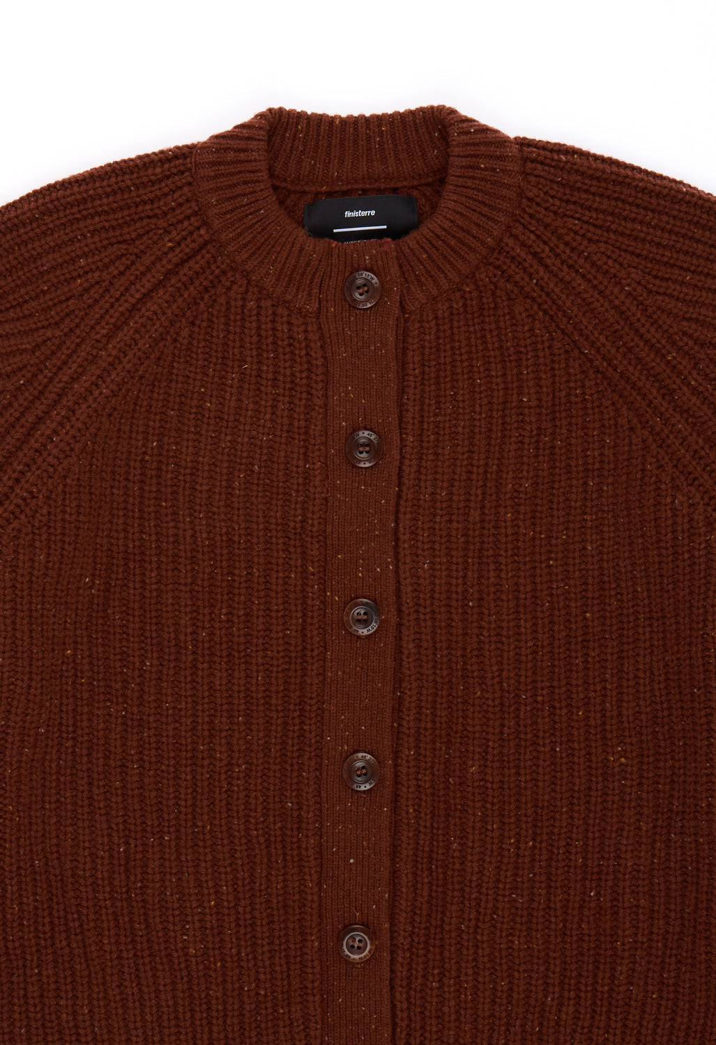 Finisterre Women's Mora Crew Neck Cardigan - Mahogony Brown