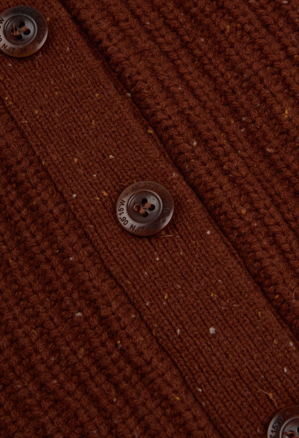 Finisterre Women's Mora Crew Neck Cardigan - Mahogony Brown