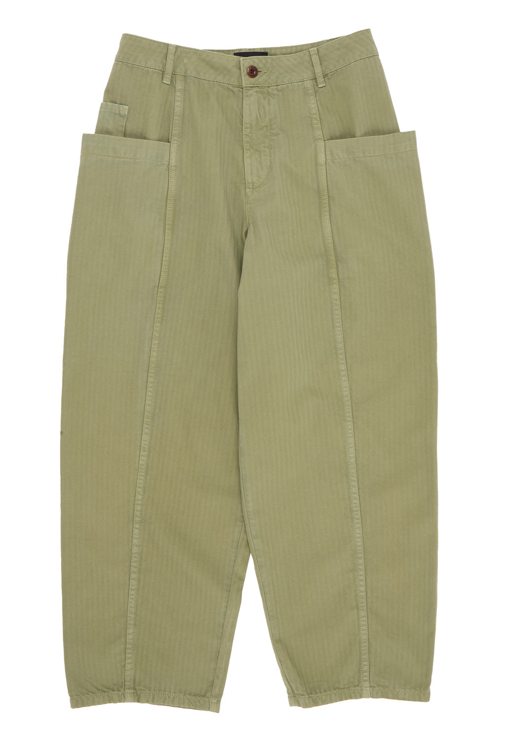Finisterre Women's Croft Barrel Trousers - Bayleaf