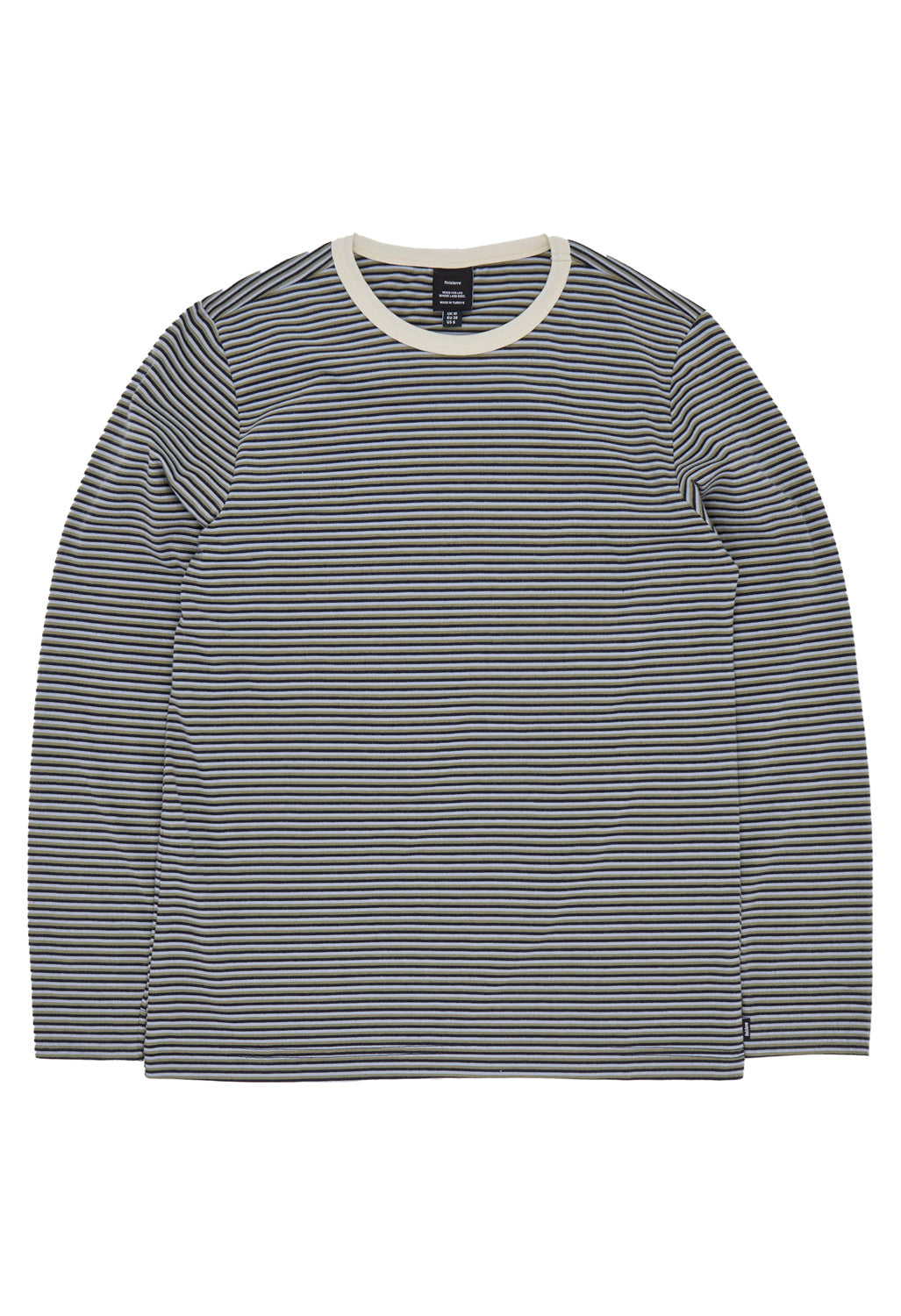 Finisterre Women's Eldon Stripe Long Sleeve Tee - Winter Sky / Bay Leaf